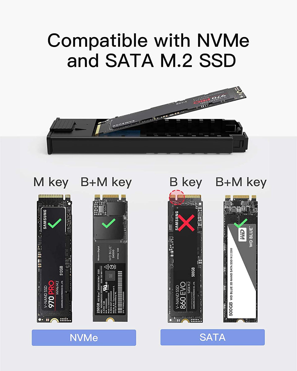 Inateck M.2 SSD ケース、USB A-CとUSB C-Cケーブル付きNVME SSD ケース、FE2025 – Inateck バックパックジャパン