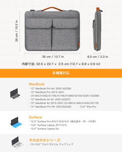 ノートパソコンバッグ 2Way 13 13.3インチ 衝撃吸収 持ち手付き 手提げバッグ 肩掛けバッグ 取り外し可能ショルダーベルト パソコンケース おしゃれ かわいい PC ケース ノートPC 軽量 収納 スタイリッシュケースビジネスバッグ MacBook 在宅 - Inateckバックパックジャパン