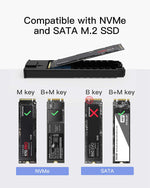 画像をギャラリービューアに読み込む, Inateck M.2 SSD ケース、USB A-CとUSB C-Cケーブル付きNVME SSD ケース、FE2025 - Inateckバックパックジャパン
