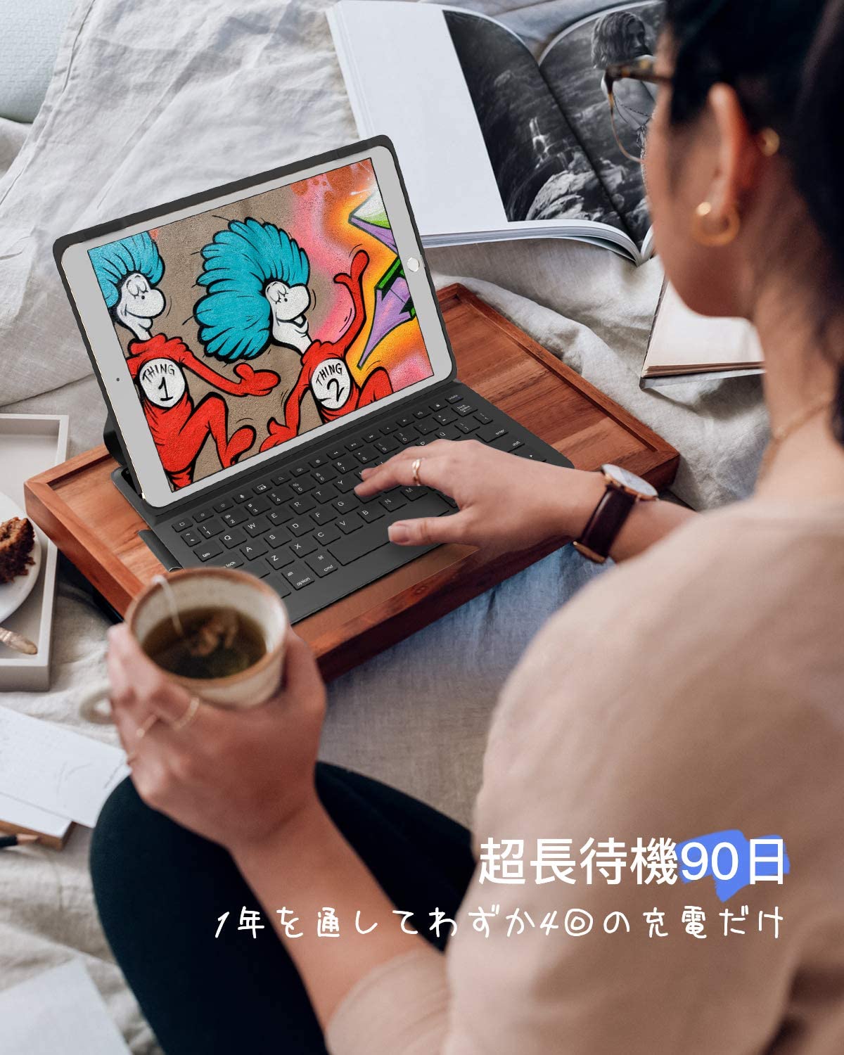 Inateck 超軽量 iPad キーボードケース、iPad 10.2インチ、iPad Air