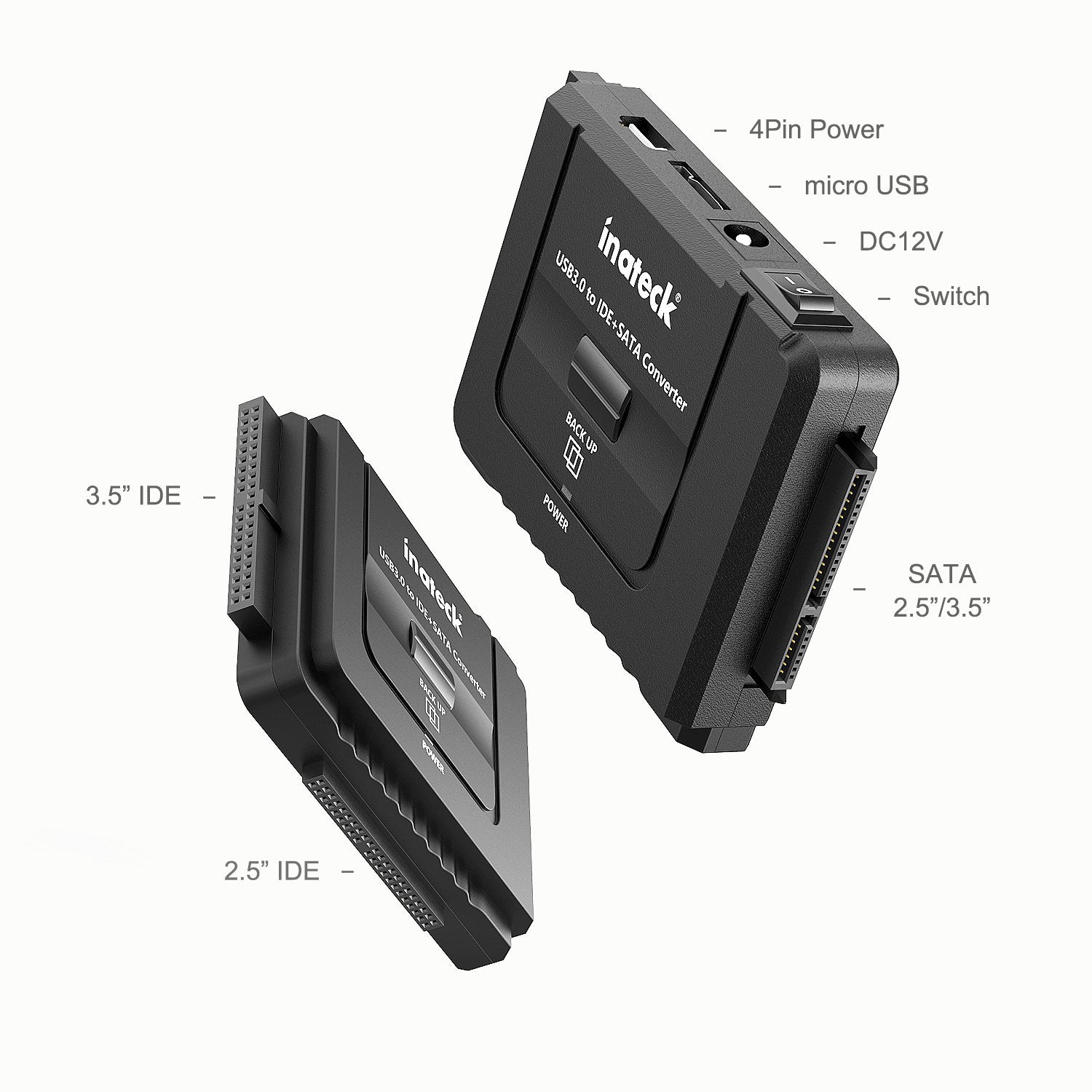 Inateck HDD/SSD用 SATA&IDE-USB3.0変換アダプタ UA2001 - Inateckバックパックジャパン
