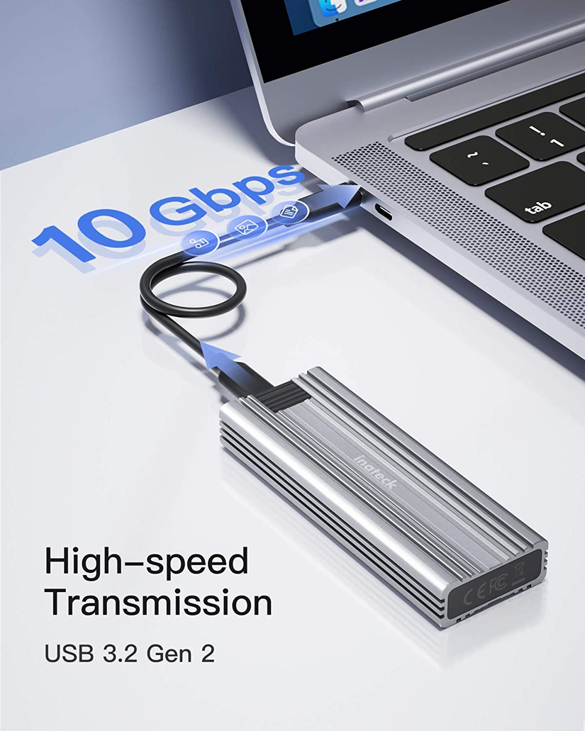 Inateck M.2 SSD ケース、USB A-CとUSB C-Cケーブル付きNVME SSD ケース、FE2025 - Inateckバックパックジャパン