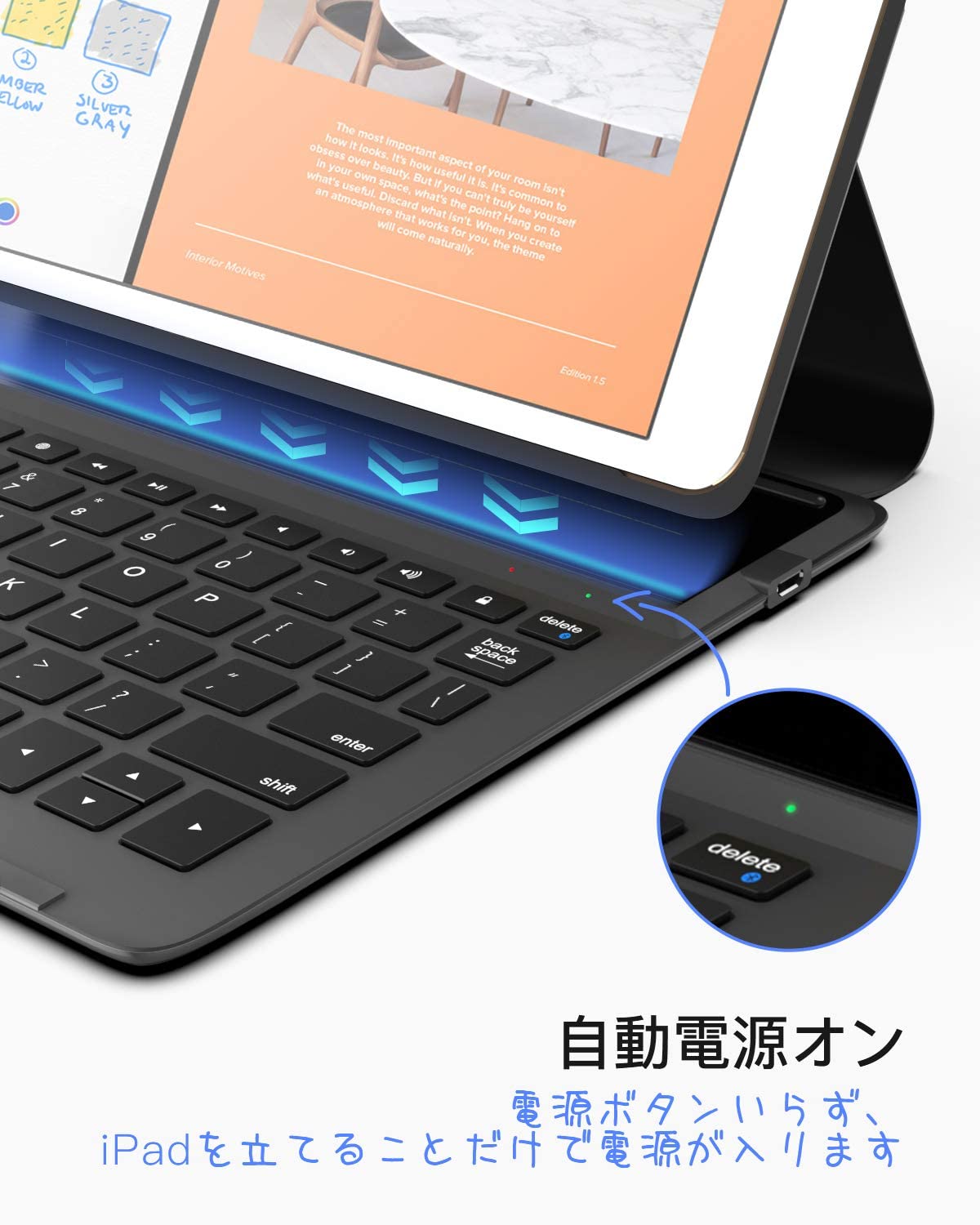 Inateck 超軽量 iPad キーボードケース、iPad 10.2インチ、iPad Air (第三世代) と iPad Pro 10.5インチ、BK2006 - Inateckバックパックジャパン