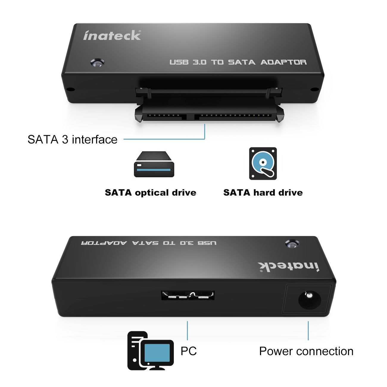 Inateck HDD/SSD用 SATA&IDE-USB3.0変換アダプタ UA1001 - Inateckバックパックジャパン