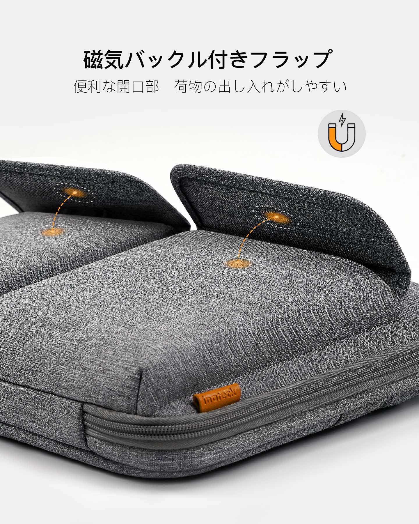 ノートパソコンバッグ 2Way 13 13.3インチ 衝撃吸収 持ち手付き 手提げバッグ 肩掛けバッグ 取り外し可能ショルダーベルト パソコンケース おしゃれ かわいい PC ケース ノートPC 軽量 収納 スタイリッシュケースビジネスバッグ MacBook 在宅 - Inateckバックパックジャパン