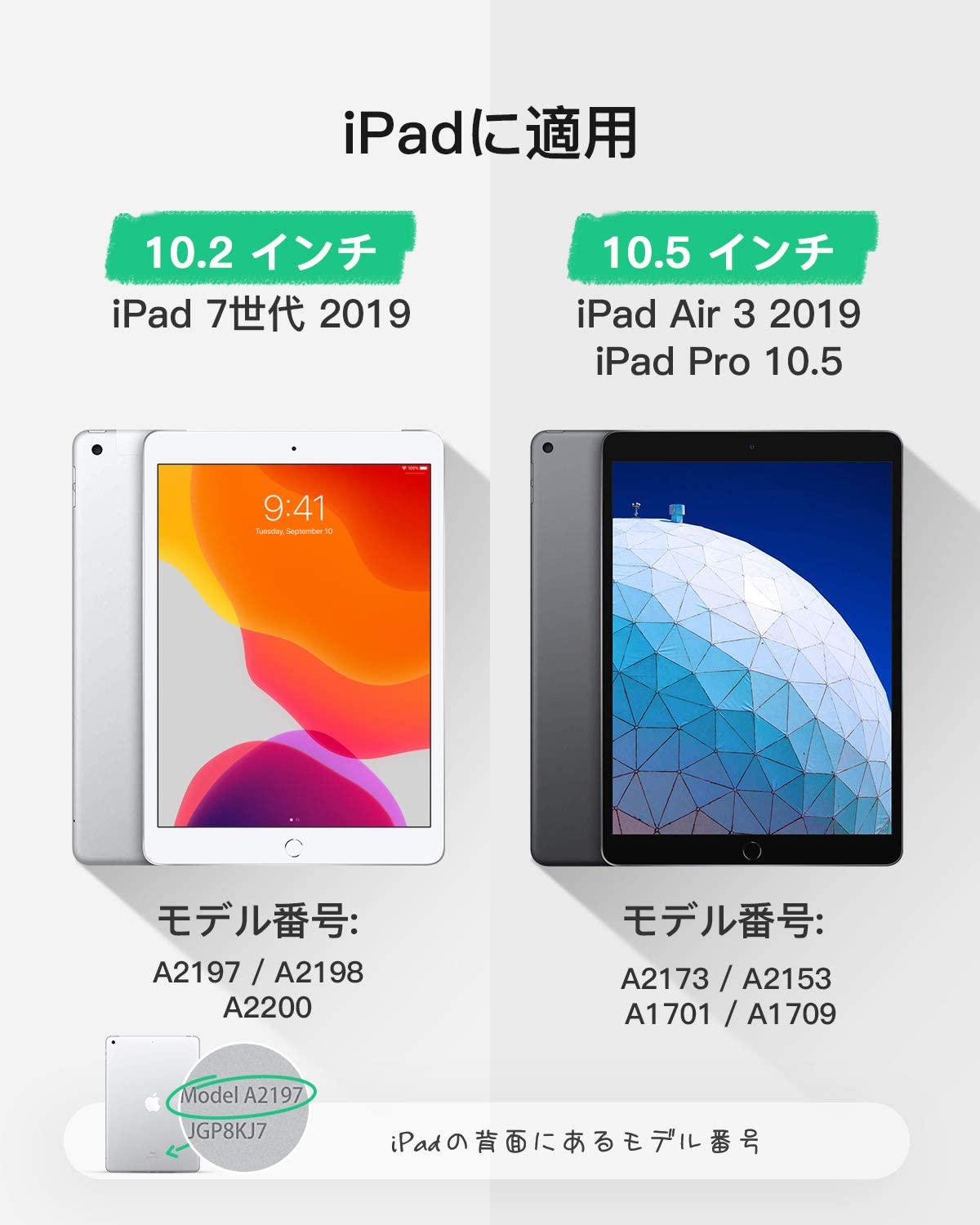 iPad キーボードケース (iPad 10.2 インチ、iPad Air 3 2019、iPad Pro 10.5に適合)、取り外し可能キーボード、Pencilホルダー KB02012 black - Inateckバックパックジャパン