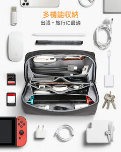 収納ポーチ 折り紙スタイル 超強収納力 旅行 出張 AB03002，black - Inateckバックパックジャパン