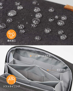 収納ポーチ 折り紙スタイル 超強収納力 旅行 出張 AB03002，black - Inateckバックパックジャパン