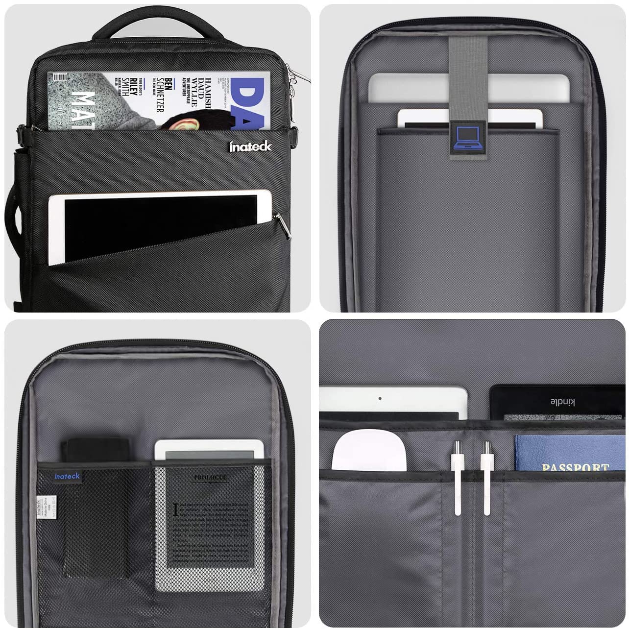 30L 15.6インチラップトップ ビジネ スラベルバックパックBP03002，black - Inateckバックパックジャパン
