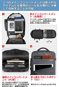40L 17インチキャリーオン トラベルバック BP03001，gray - Inateckバックパックジャパン