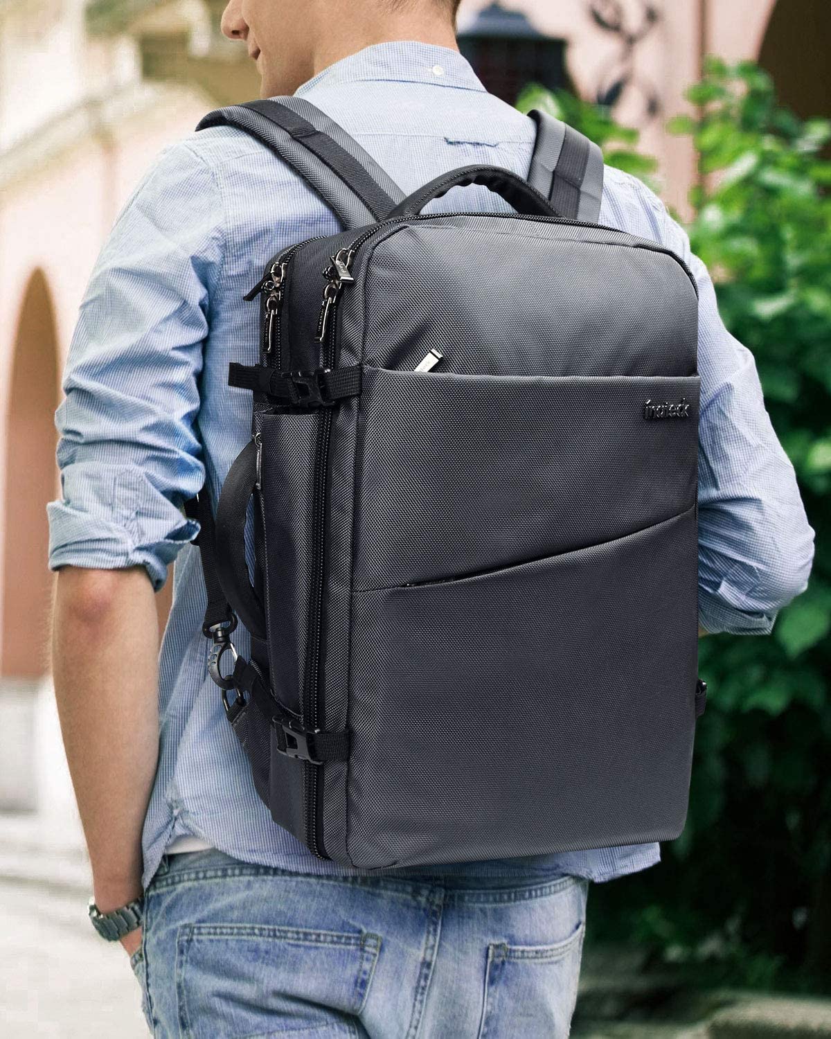30L 15.6インチラップトップ ビジネ スラベルバックパックBP03002，gray - Inateckバックパックジャパン
