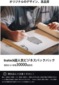 15.6インチ ラップトップバックパック USB充電ポート付き 撥水加工　CB1001，black - Inateckバックパックジャパン