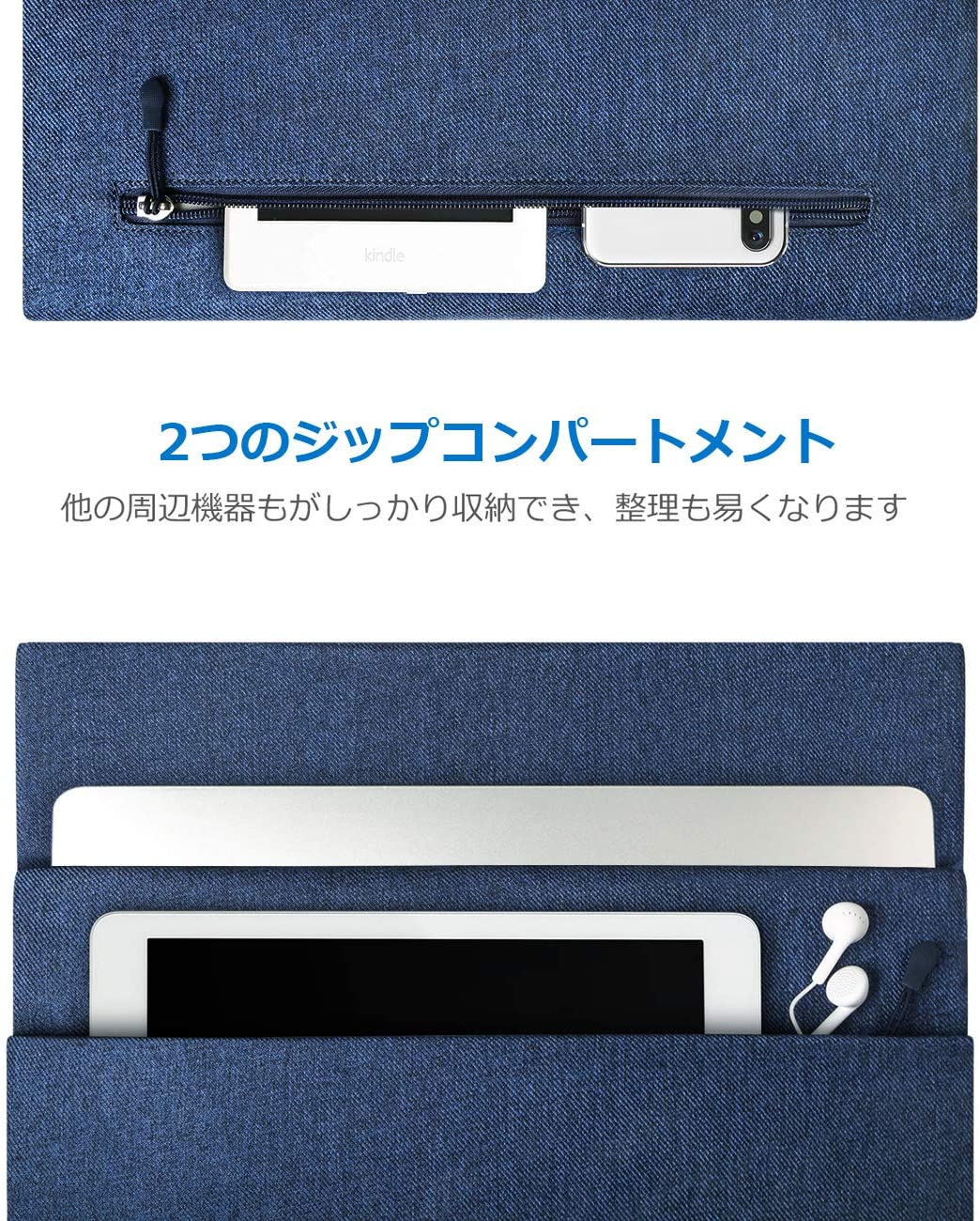 13-13.3インチMacBook Pro /Air/Surface Laptop ラップトップスリーブ LB01003，blue - Inateckバックパックジャパン