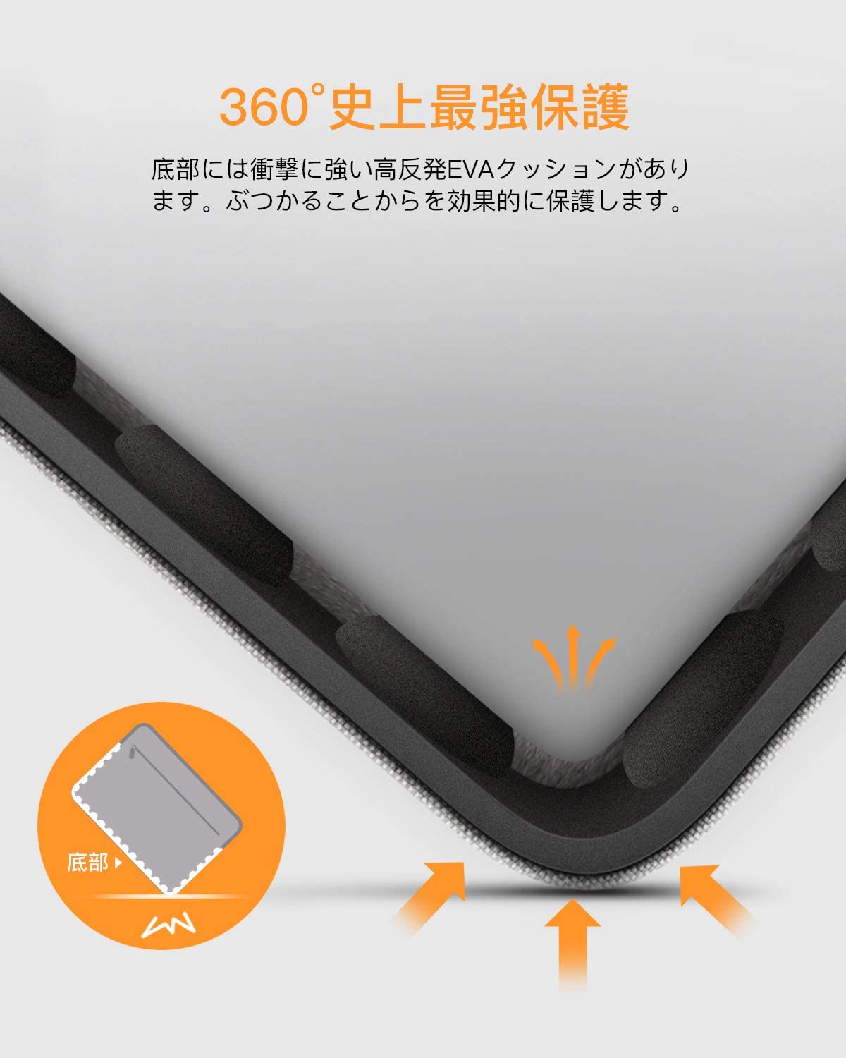 13インチMacBook Pro /Air/12.3インチSurface Pro ラップトップスリーブ LB01004-13SL，gray - Inateckバックパックジャパン