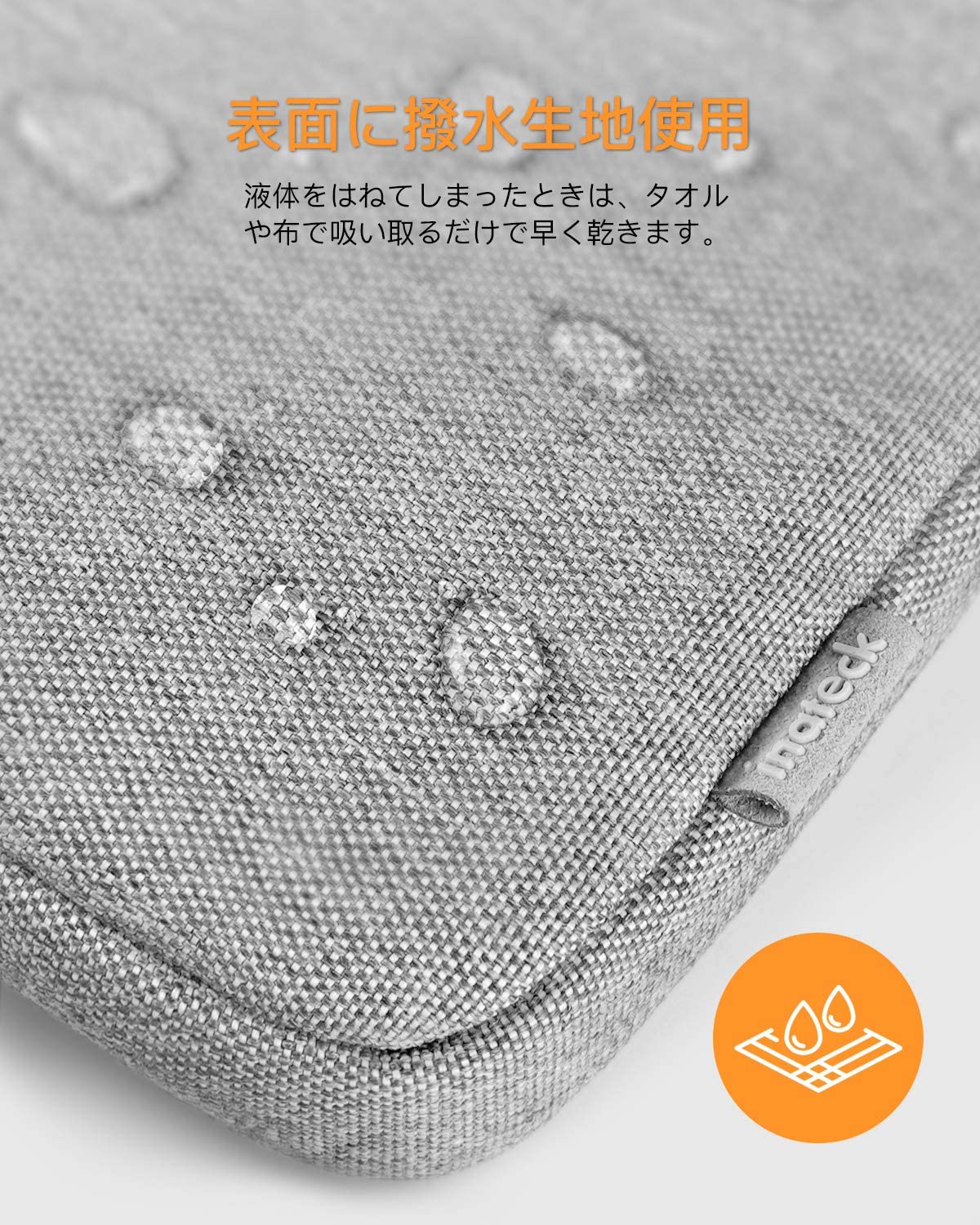 13インチMacBook Pro /Air/12.3インチSurface Pro ラップトップスリーブ LB01004-13SL，gray - Inateckバックパックジャパン