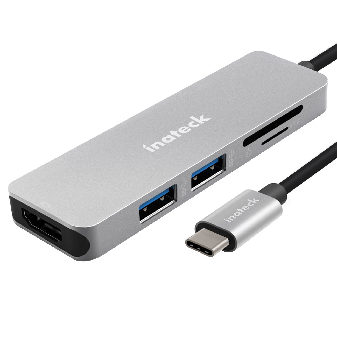 Inateck アルミ製 USB3.1 Gen1タイプCハブ/アダプタ，シルバー，TCH4001 - Inateckバックパックジャパン