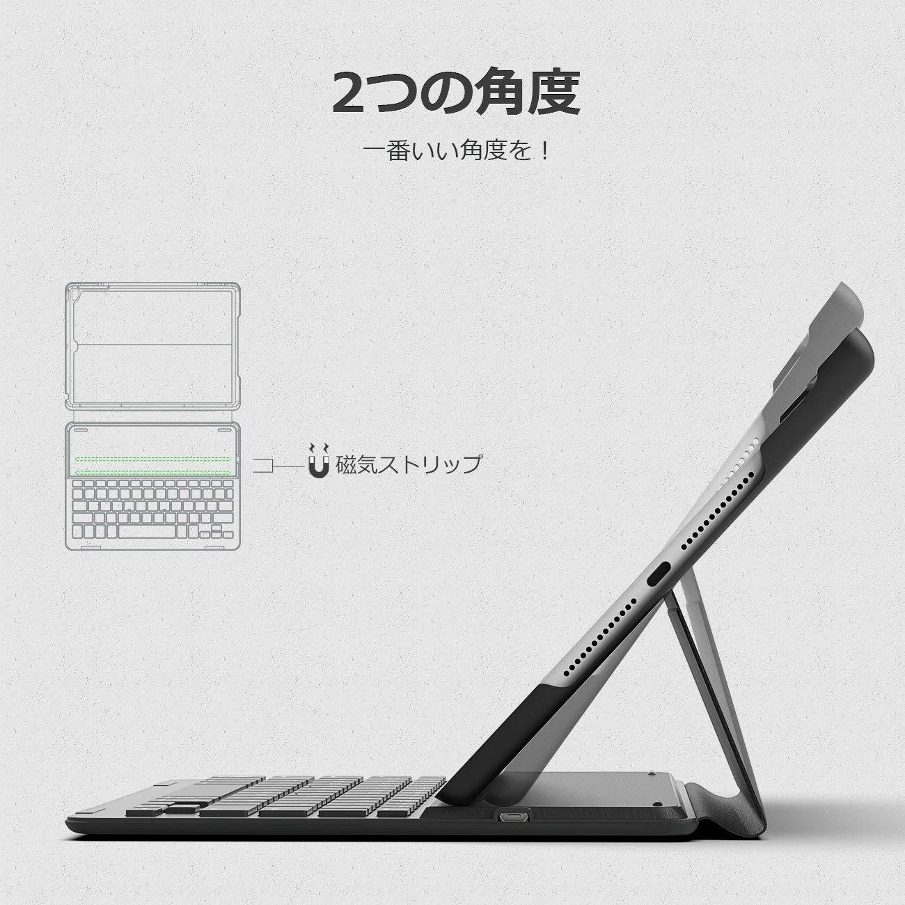 Inateck バックライト付きiPadキーボードカバー, ブラック, KB02002 - Inateckバックパックジャパン