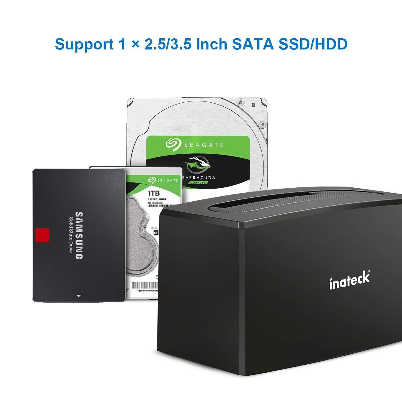 Inateck USB 3.0 – SATA 1ベイハードドライブドッキングステーション、2.5インチおよび3.5インチSATA I/II / III HDD SSD用、 SA02001 - Inateckバックパックジャパン
