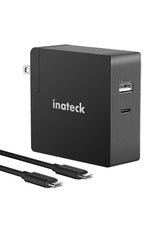 画像をギャラリービューアに読み込む, Inateck USB C充電器2MタイプCケーブル付き、60W USB-C 電源供給ポートと12W USB Aポート付き、CC01003-BK - Inateckバックパックジャパン
