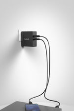 画像をギャラリービューアに読み込む, Inateck USB C充電器2MタイプCケーブル付き、60W USB-C 電源供給ポートと12W USB Aポート付き、CC01003-BK - Inateckバックパックジャパン
