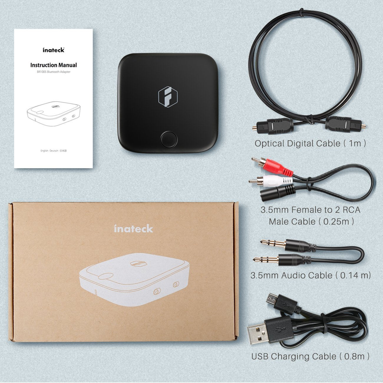 Inateck 2-in-1 Bluetoothトランスミッター&レシーバー、aptX ローレイテンシー対応、BR1005 - Inateckバックパックジャパン