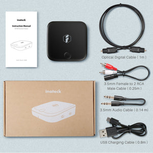 Inateck 2-in-1 Bluetoothトランスミッター&レシーバー、aptX ローレイテンシー対応、BR1005 - Inateckバックパックジャパン